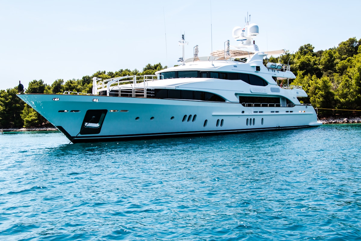 Yacht on water